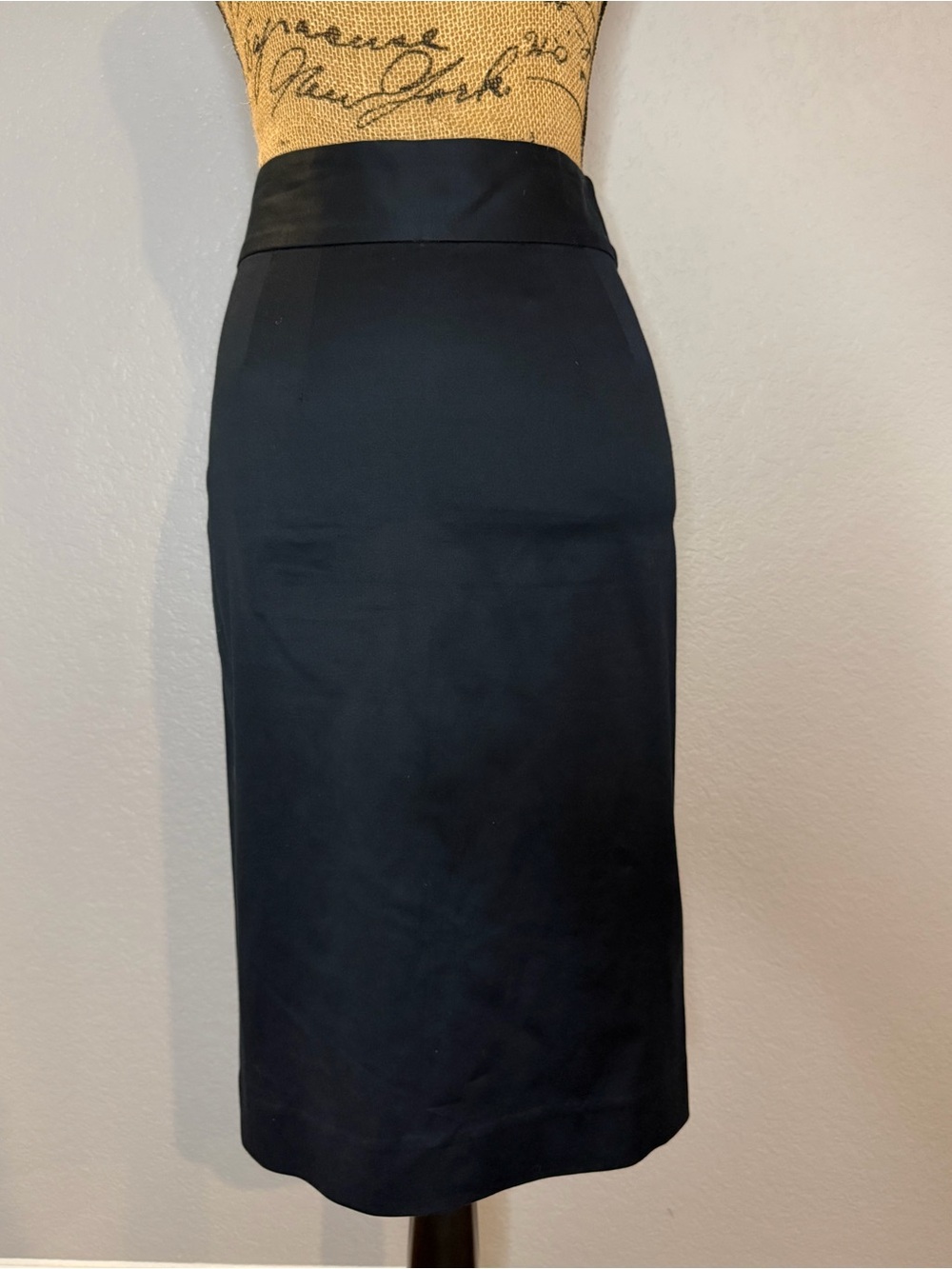 Banana Republic Black Pencil Skirt with Satin Waistband